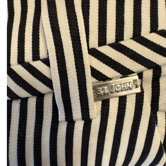 St. John Striped Straight Leg Pants 8 - Picture 7 of 8